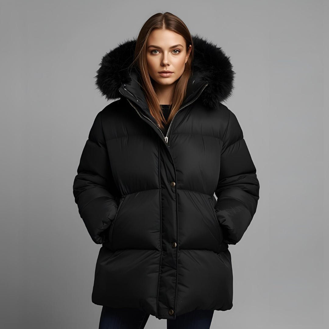 LUNA | Black Puffer Winter Coat