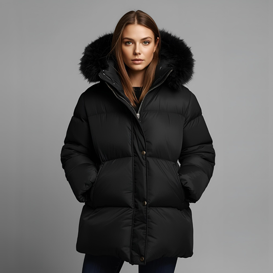 LUNA | Black Puffer Winter Coat