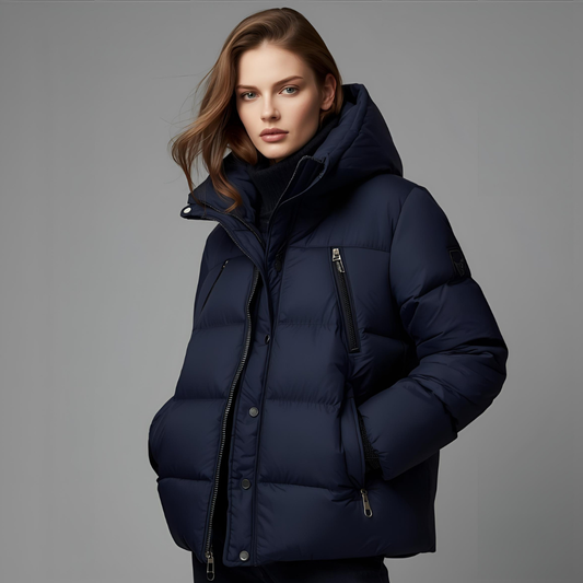 NOIR | Navy Blue Down Jacket